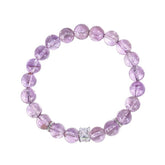 9mm Natural Bolivia Amethyst Beaded Bracelet - Spirituality & Wisdom